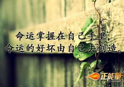 战胜命运，主宰自己人生