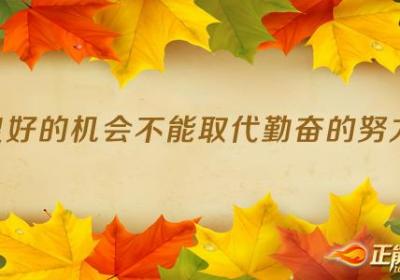 良好的机会不能取代勤奋的努力