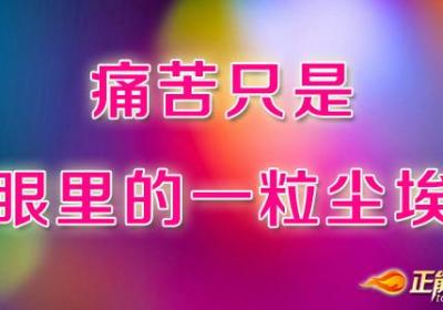 痛苦只是眼里的一粒尘埃