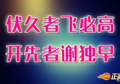伏久者飞必高，开先者谢独早