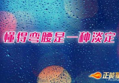 懂得弯腰是一种淡定